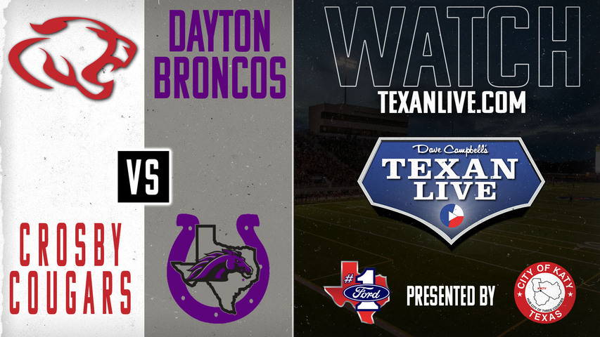 Crosby vs Dayton - 7:00pm- 8/30/2024 - Football - Live from Bronco Stadium