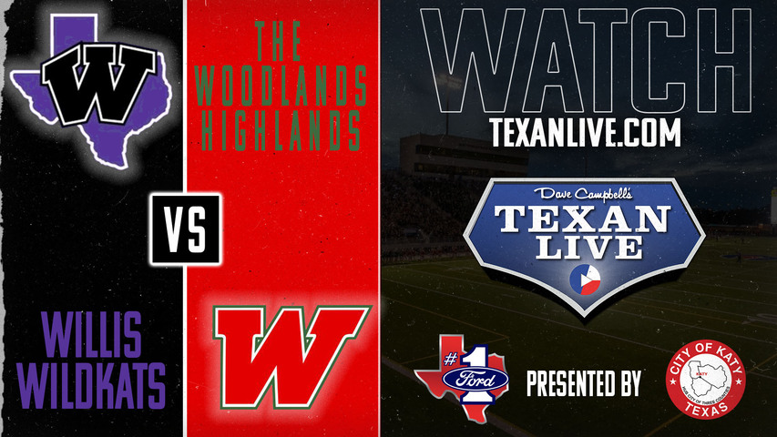 Willis vs The Woodlands - 7:00pm- 9/19/2024 - Football - Live from Woodforest Stadium