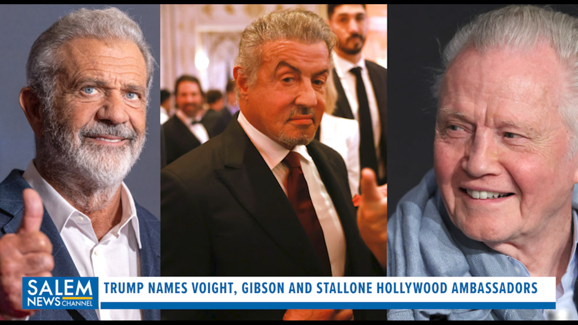 Trump names Sylvester Stallone, Mel Gibson and Jon Voight his Hollywood ambassadors