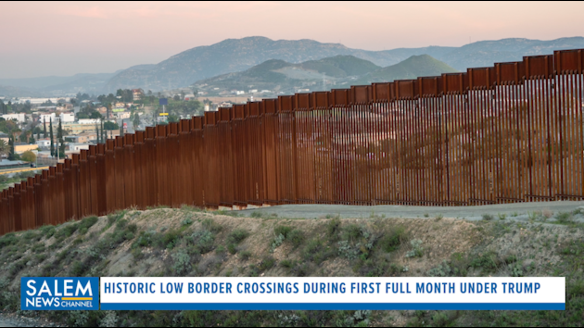 Historically low border crossings during first full month under President Trump