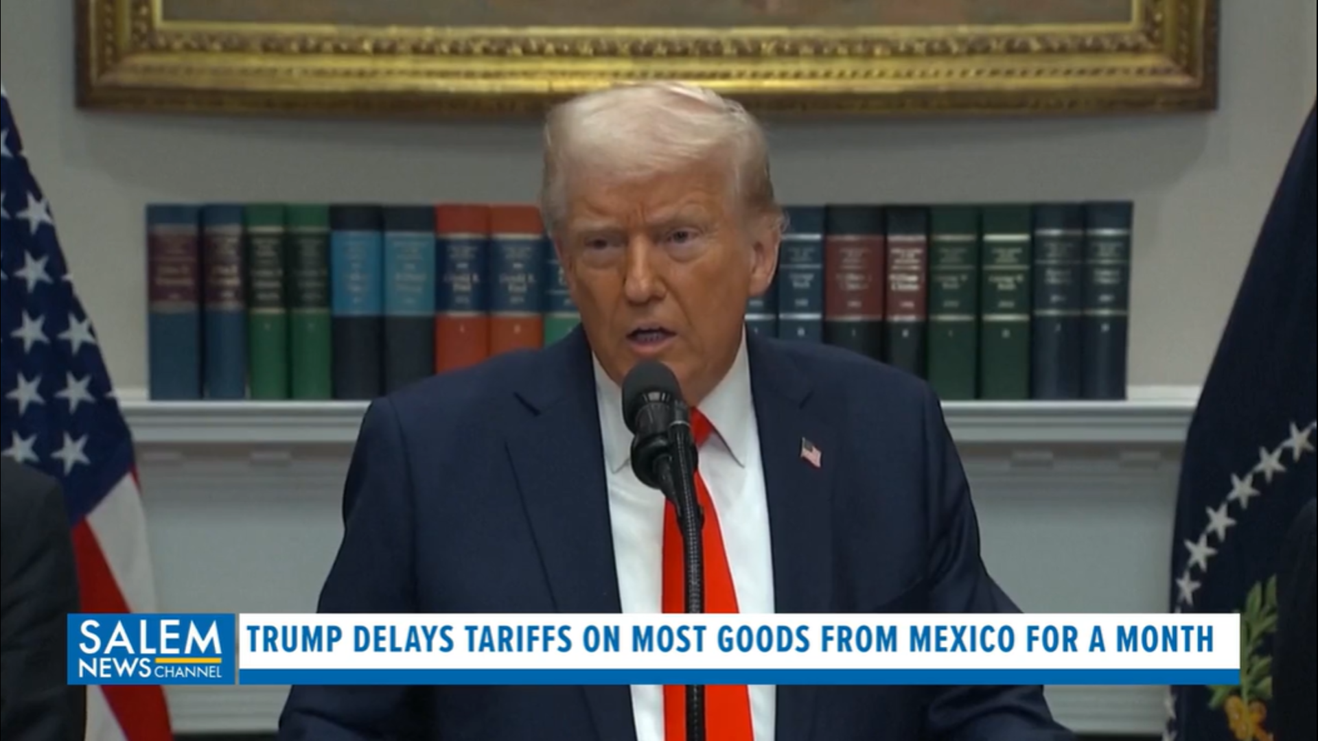 Trump delays tariffs on most goods from Mexico for a month