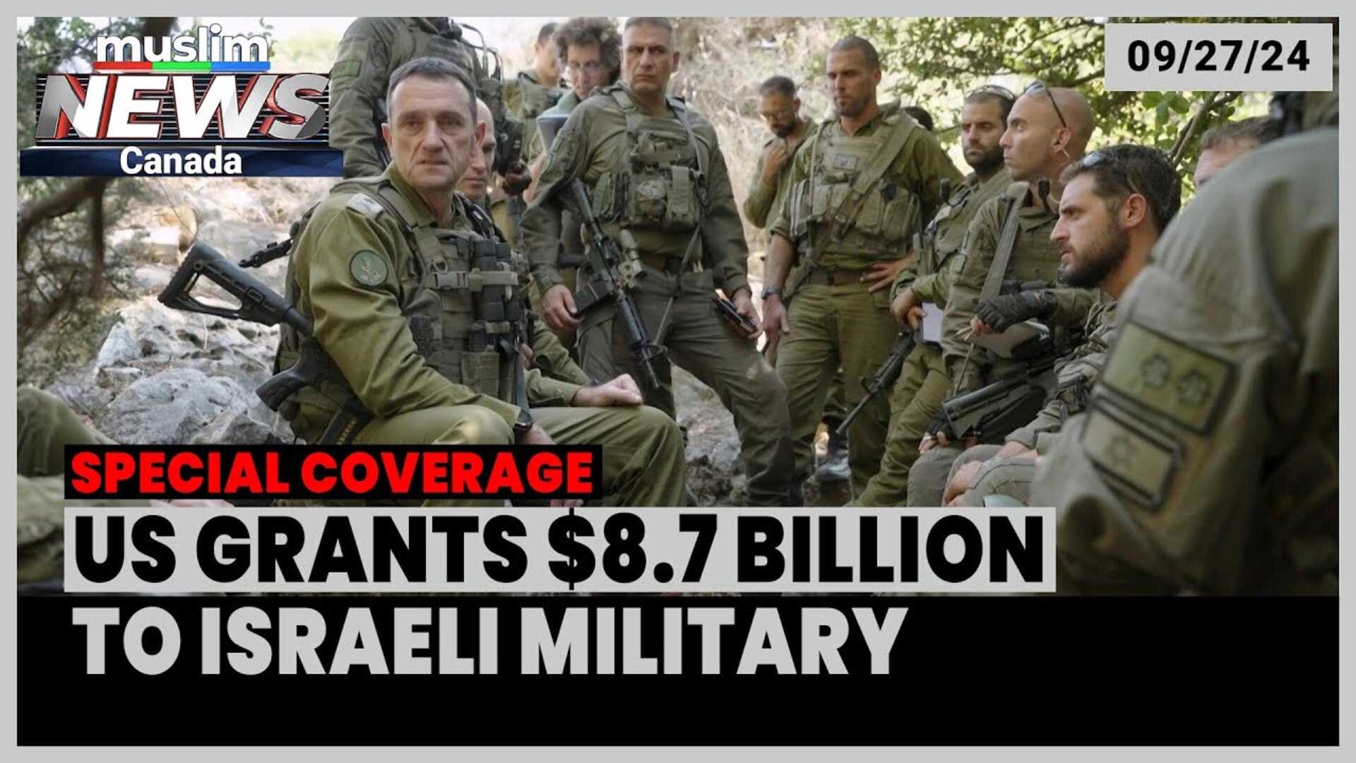 Israel’s Defense Ministry Confirms Receiving an $8.7 Billion Aid Package from US | Sep 27, 2024