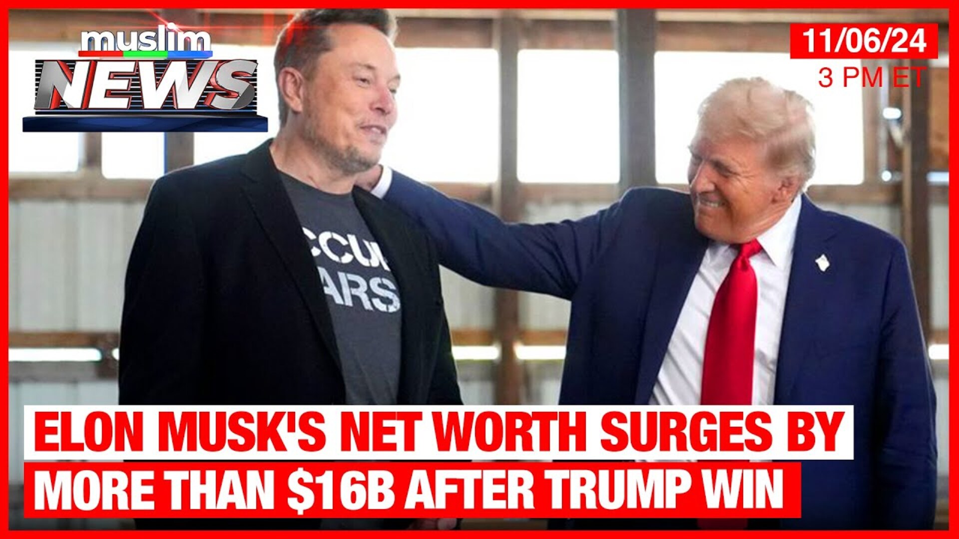 Elon Musk's Net Worth Surges By More Than $16 Billion After Trump Win | Nov 6 2024