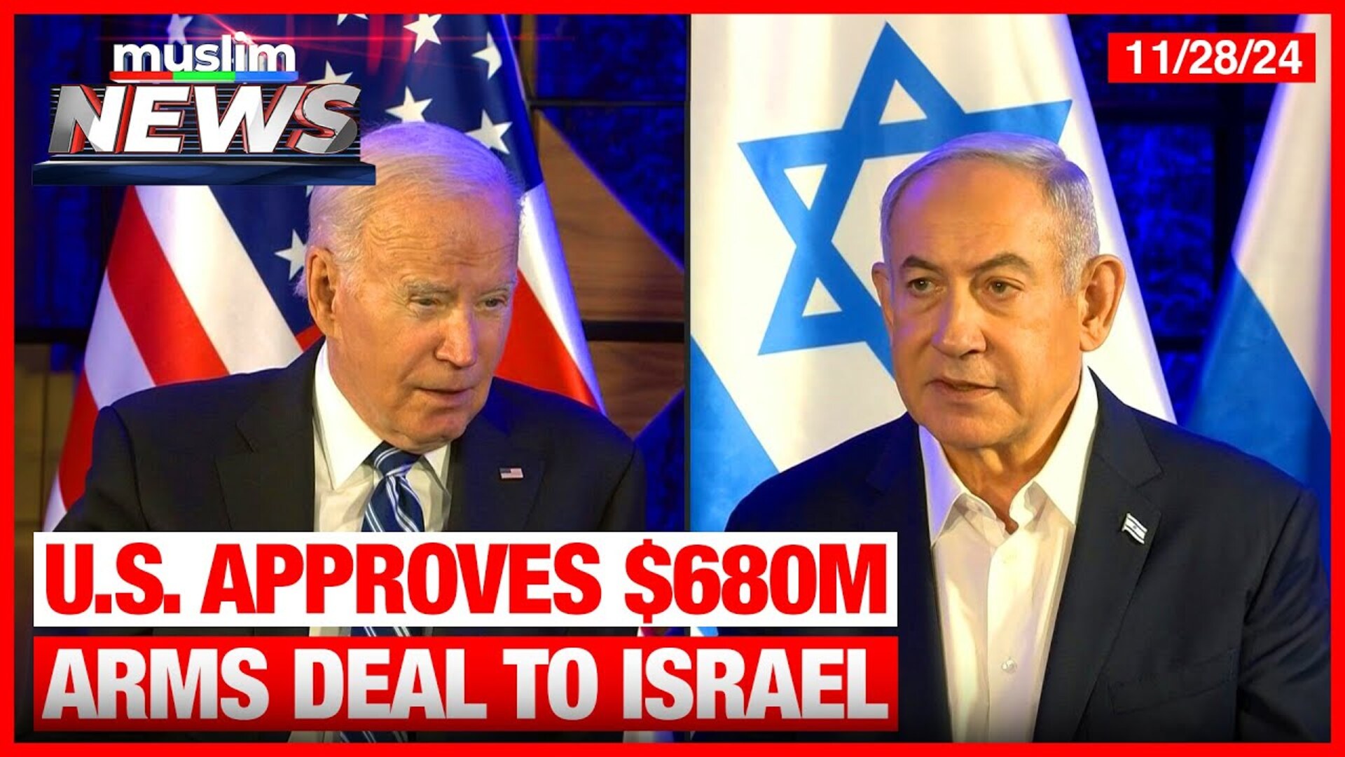 US Approves $680M Arms Deal to Israel Contrasting its Efforts for Ceasefire | MuslimNews | Nov 28, 2024