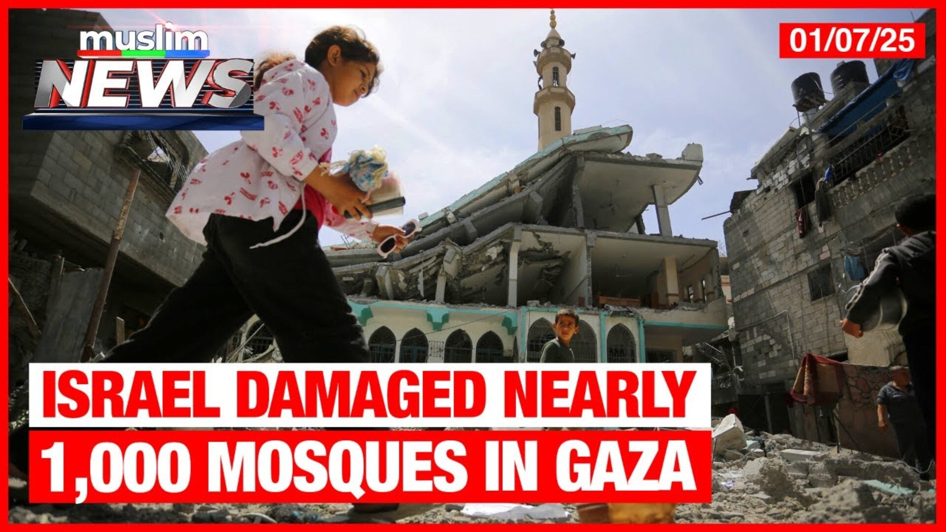 Israel Damaged Nearly 1,000 Mosques In Gaza, Authorities Say | Muslim News | Jan 7, 2025