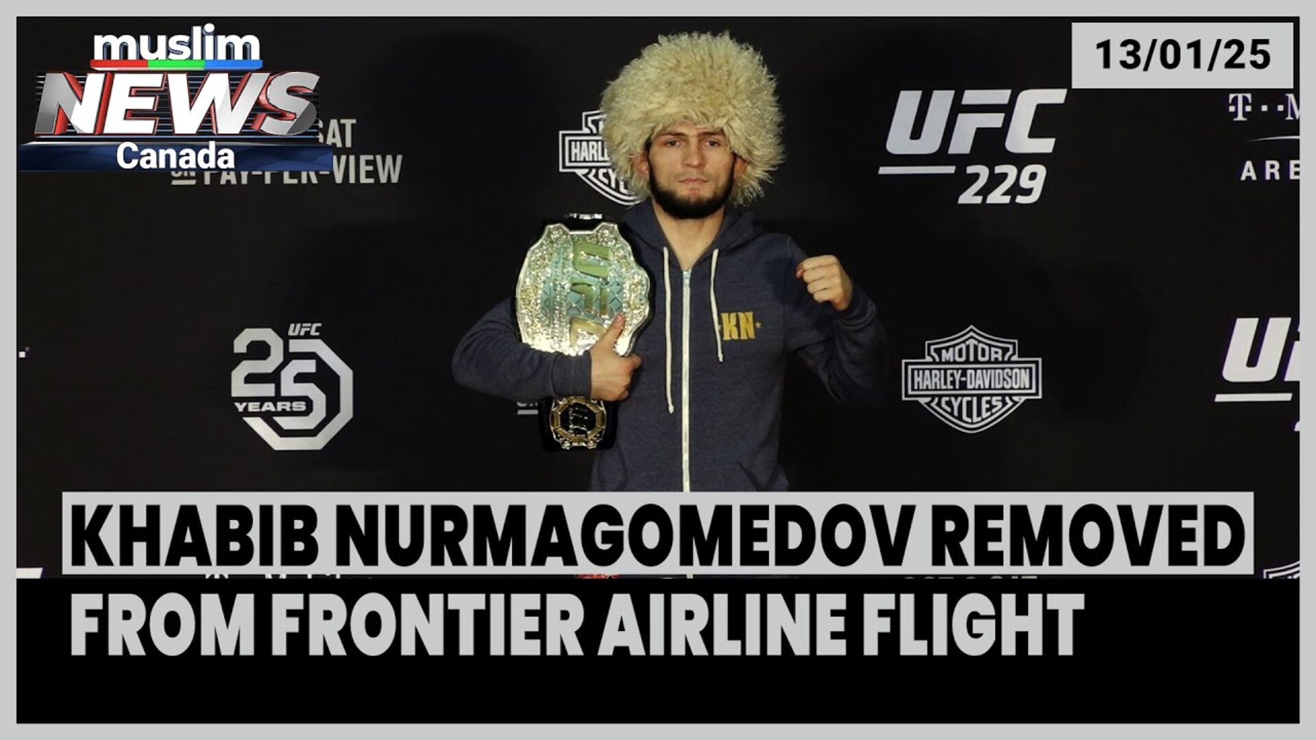 Former UFC Undefeated Champion Khabib Nurmagomedov Removed from Frontier Airline | Jan 13, 2025